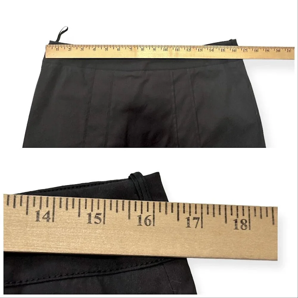 Prada Black Pleated Cotton Nylon Skirt Made in Italy 46 - Picture 11 of 12